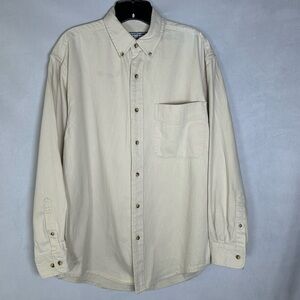 Men’s Vintage Allegro Y2K Cotton Button-Down Shirt, Size L